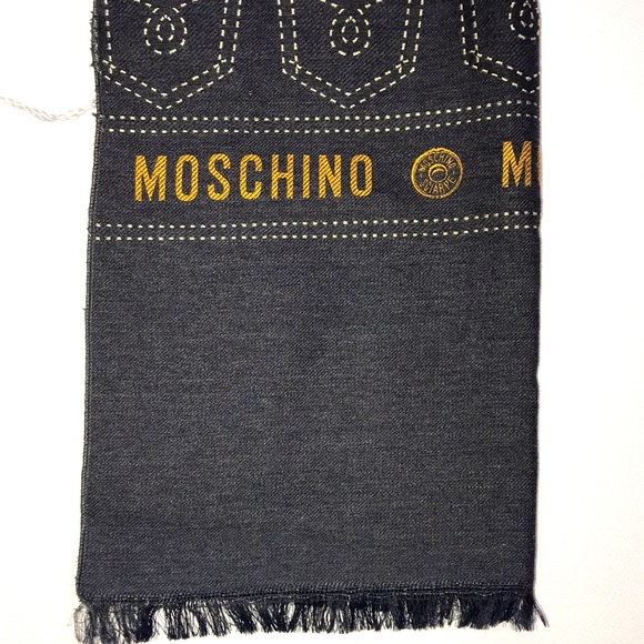 NWT Moschino silk and wool scarf 62” length - Picture 3 of 8